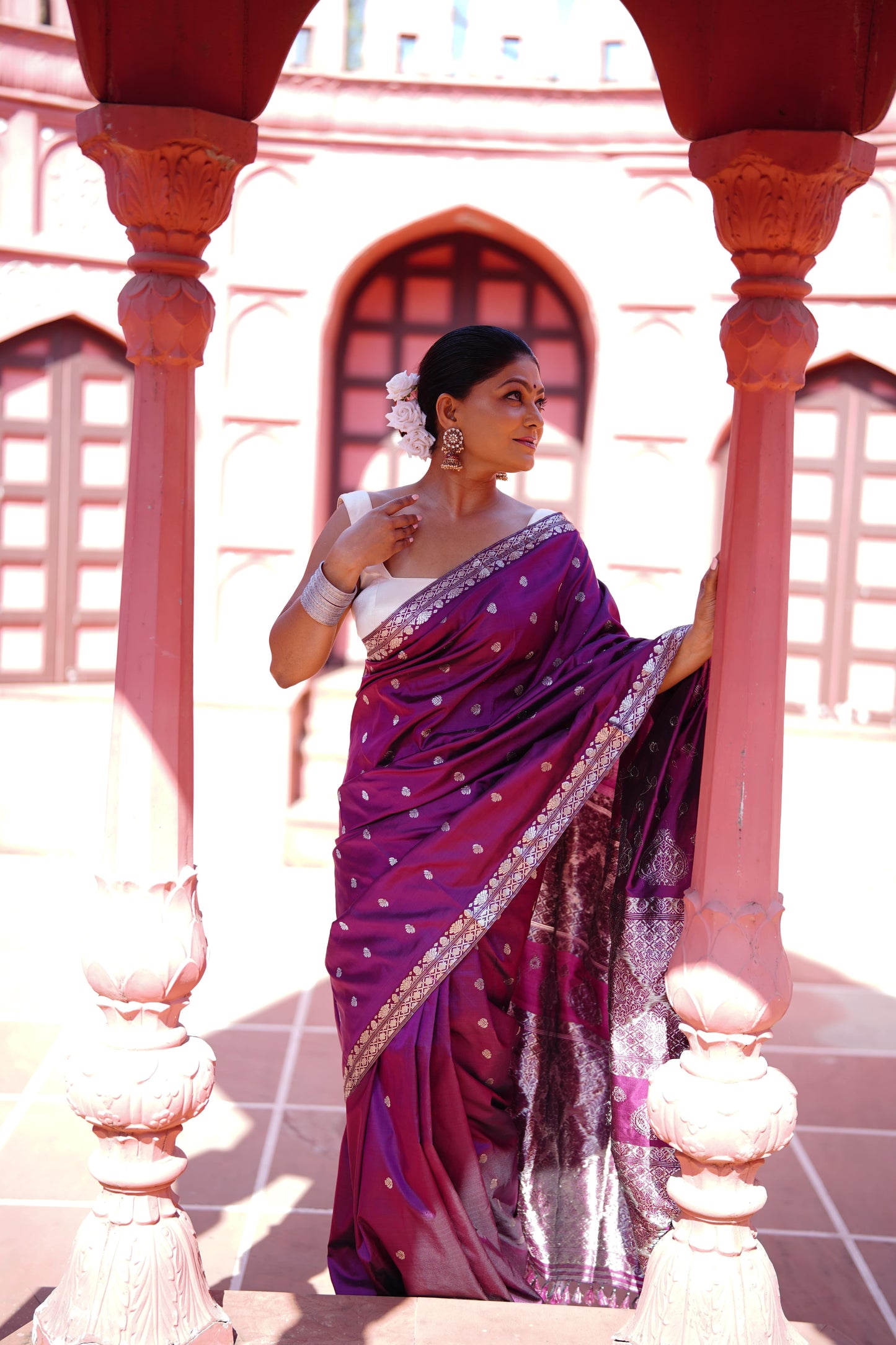 Royal Bloom - Pure Mulberry Silk Saree