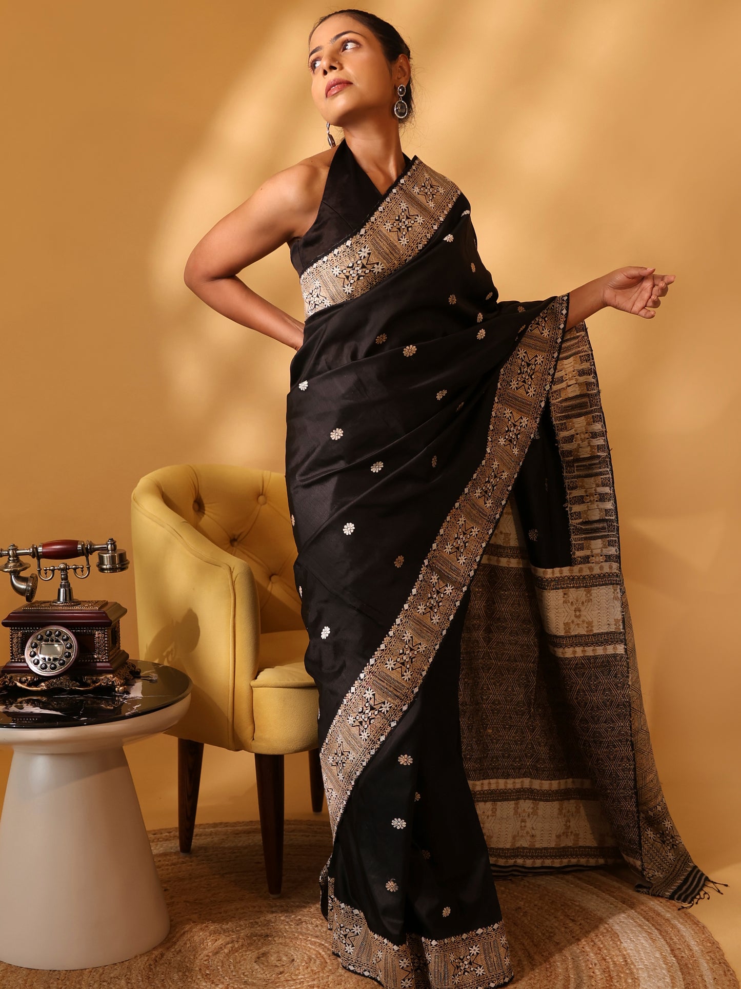 Mulberry Silk in Midnight Black