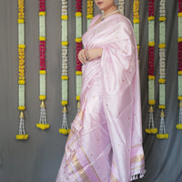 The "Gulabi" Handwoven Silk Mekhela Sador: A Blossom of Elegance
