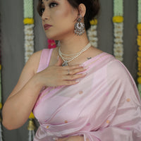 The "Gulabi" Handwoven Silk Mekhela Sador: A Blossom of Elegance