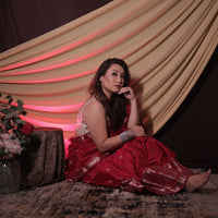 The "Rani Red" Handwoven Silk Mekhela Sador: A Regal Statement