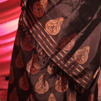The "Earth's Embrace" Handwoven Silk Mekhela Sador with Copper Motifs