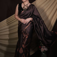 The "Earth's Embrace" Handwoven Silk Mekhela Sador with Copper Motifs