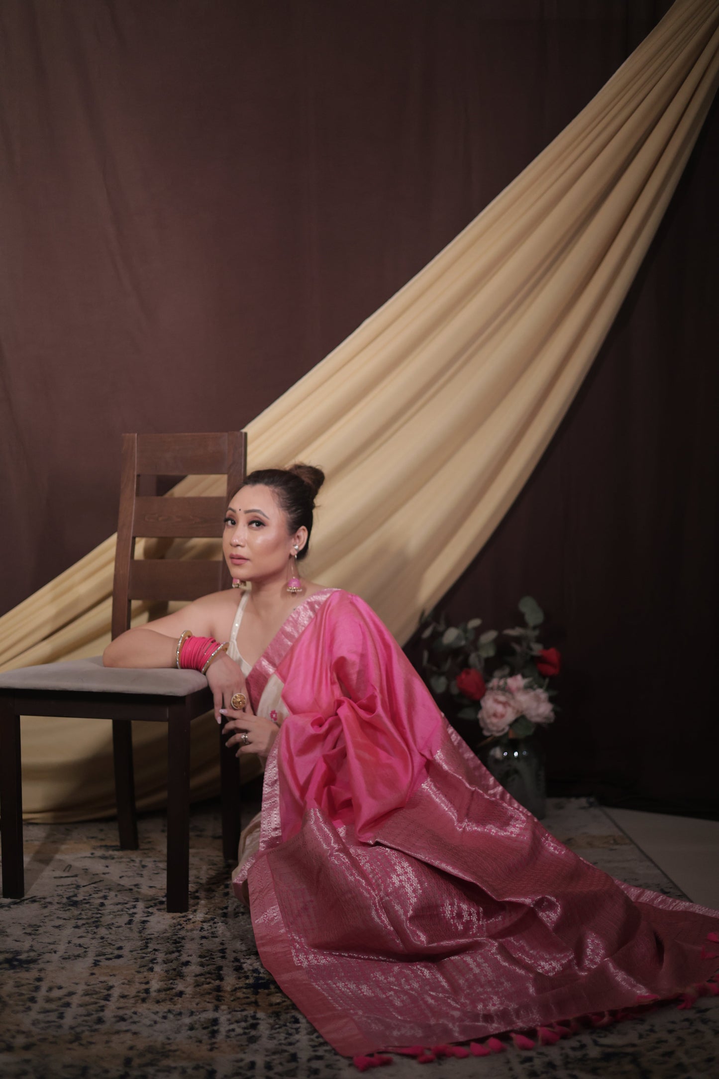 Chic Offwhite-Pink - Pure Mulberry Silk