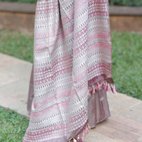 Whispers of Plum - Tussar x mulberry silk