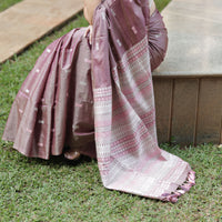 Whispers of Plum - Tussar x mulberry silk