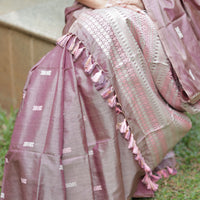 Whispers of Plum - Tussar x mulberry silk