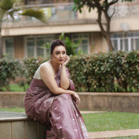 Whispers of Plum - Tussar x mulberry silk