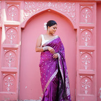 Royal Bloom - Pure Mulberry Silk Saree