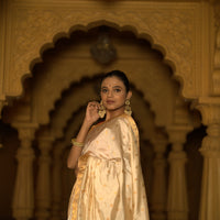 Earthy Luxe: Contemporary Tussar Silk Saree with Organic Charm