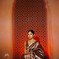 The "Molten Bronze" Handwoven Silk Mekhela Sador: A Statement of Sophistication