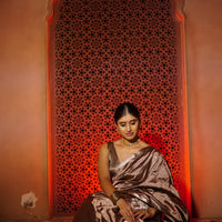 The "Molten Bronze" Handwoven Silk Mekhela Sador: A Statement of Sophistication