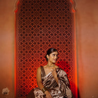 The "Molten Bronze" Handwoven Silk Mekhela Sador: A Statement of Sophistication
