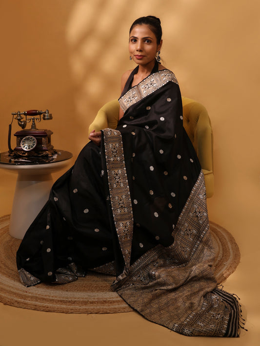 Mulberry Silk in Midnight Black
