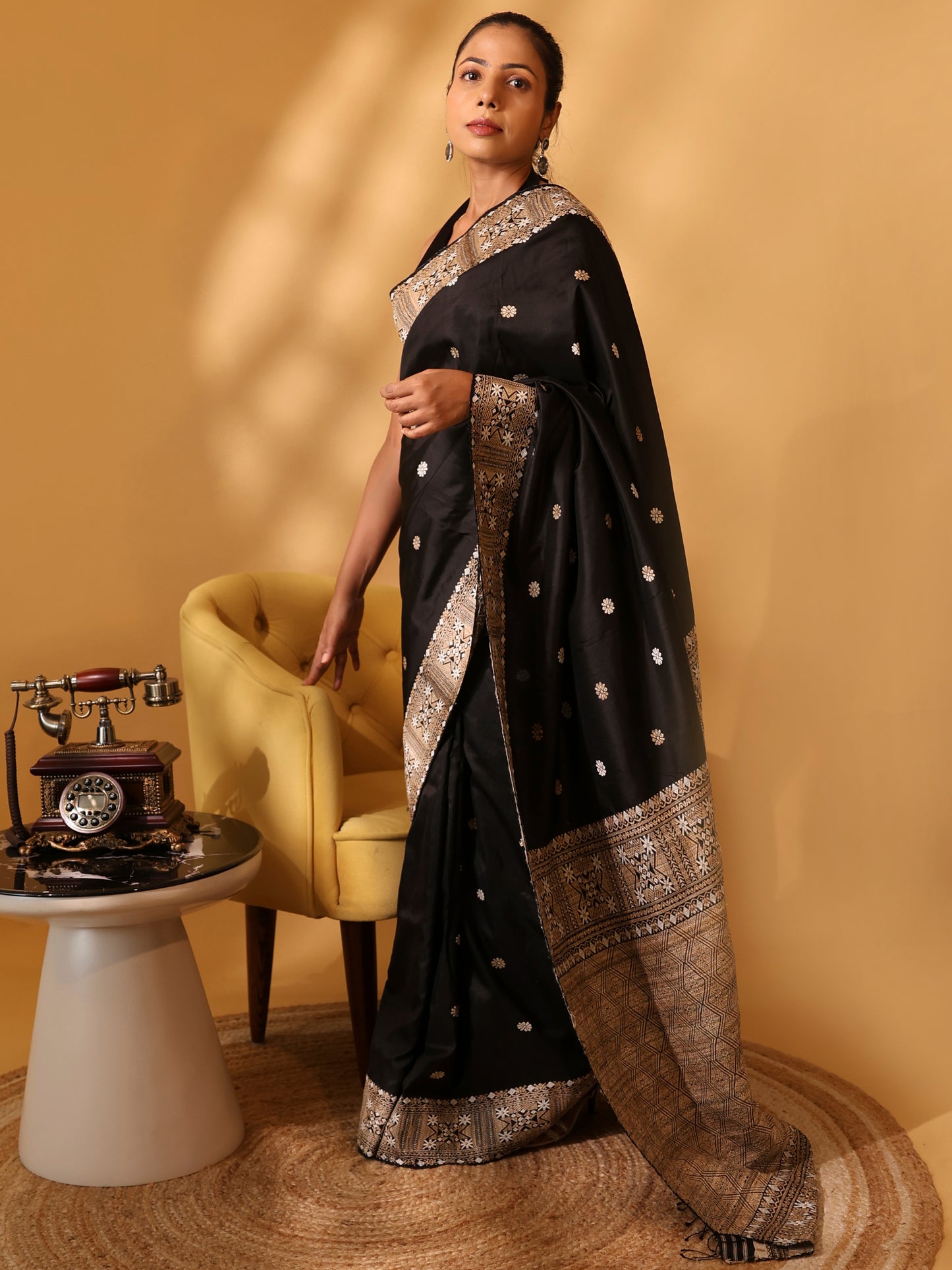 Mulberry Silk in Midnight Black