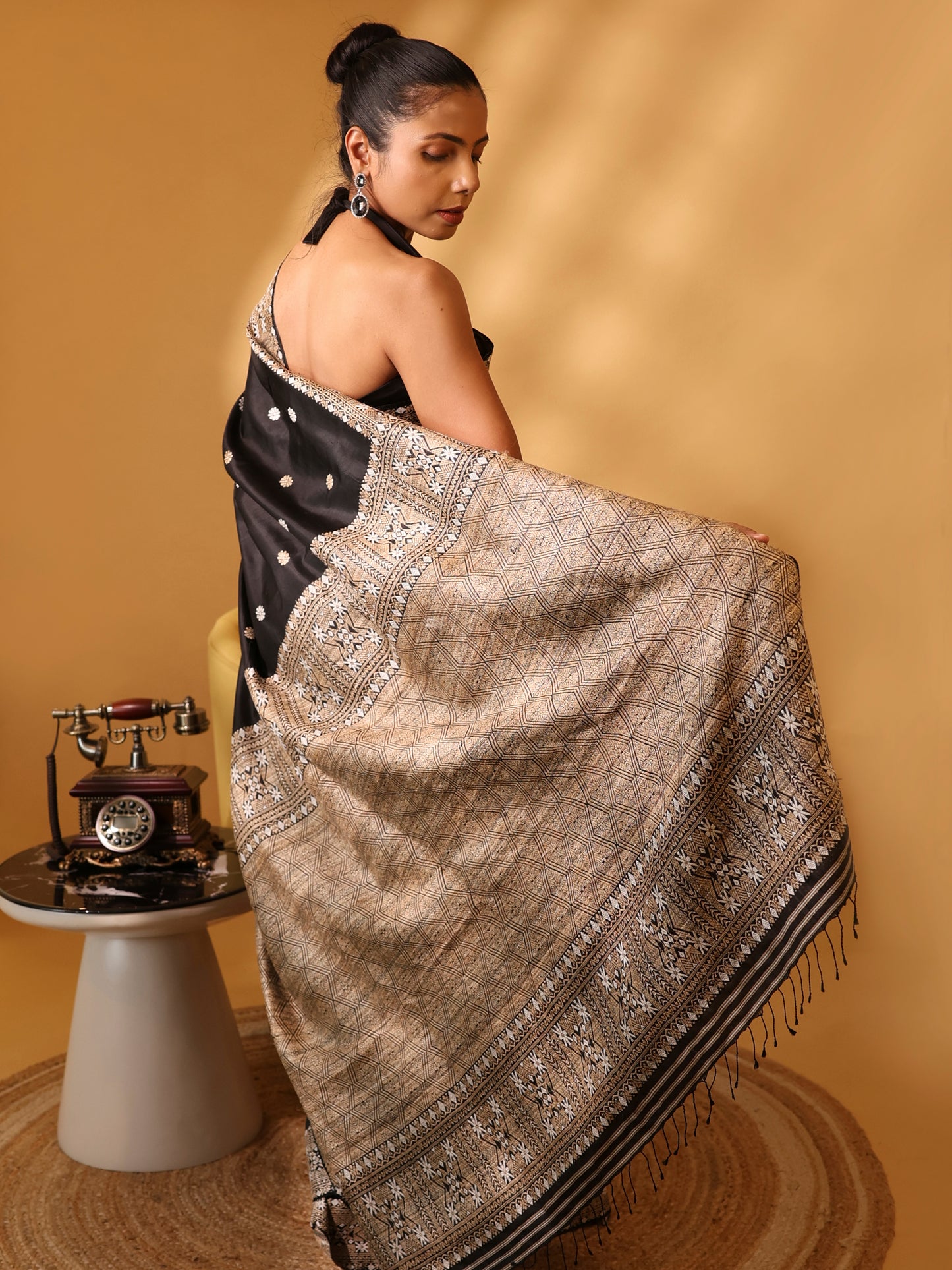 Mulberry Silk in Midnight Black